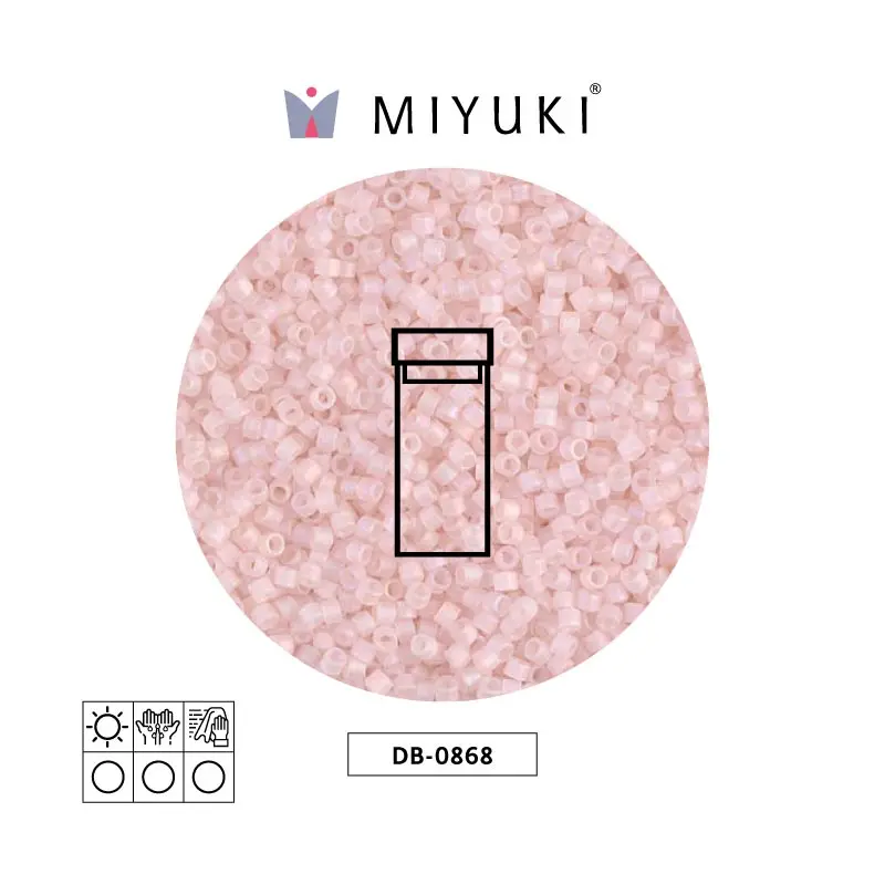 Miyuki delica 11/0 DB0868 mate tranparent rosado niebla AB x 3g