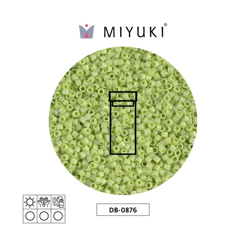 Miyuki delica 11/0 DB0876 matte opaque chartreuse AB x 3g