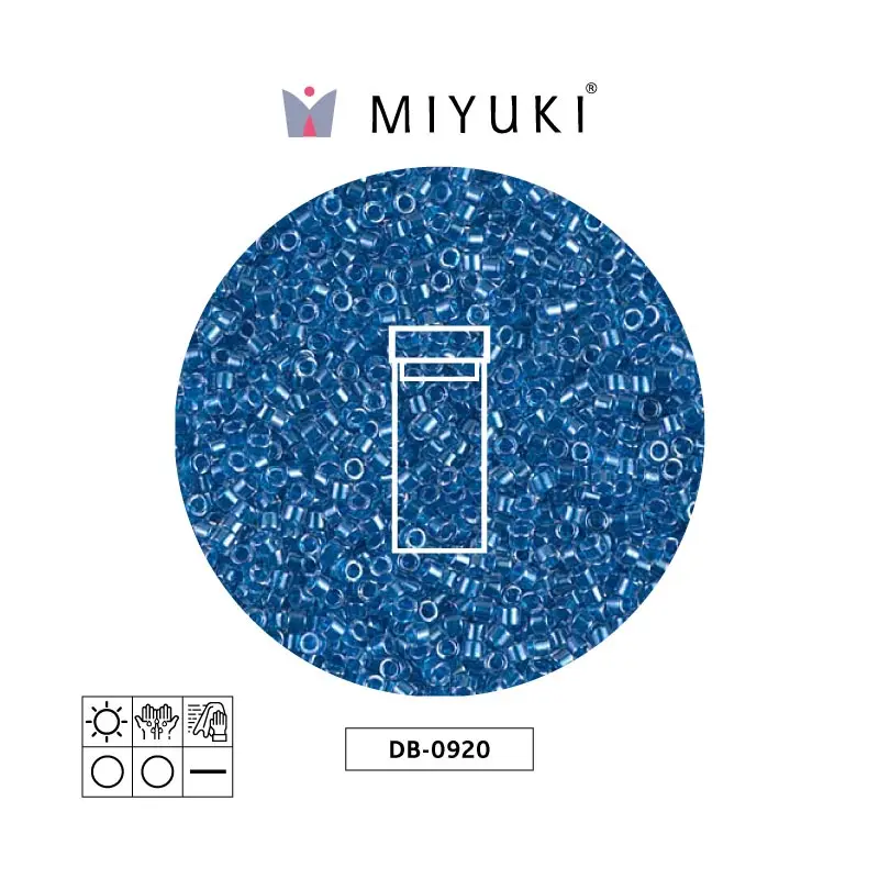 Miyuki delica 11/0 DB0920 sparkling cerulean blue lined crystal x 3g