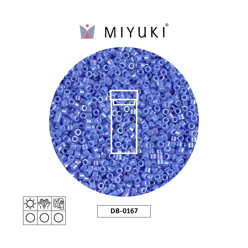Miyuki delica 11/0 DB0167 opaque medium blue AB x 3 gr