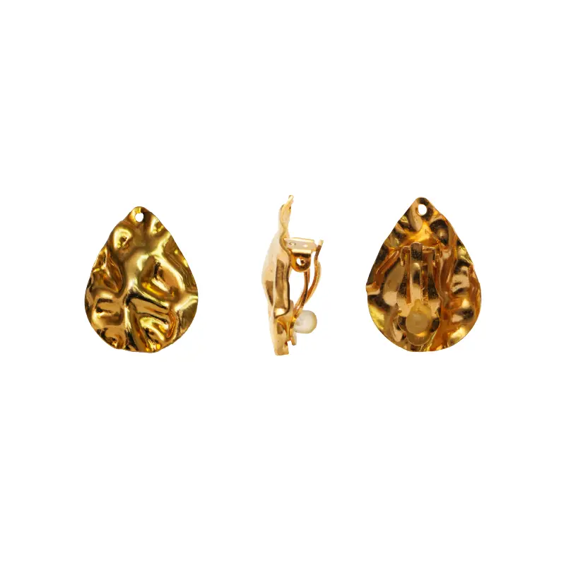 Aretes gota clip omega 10x25mm/Golfi x par