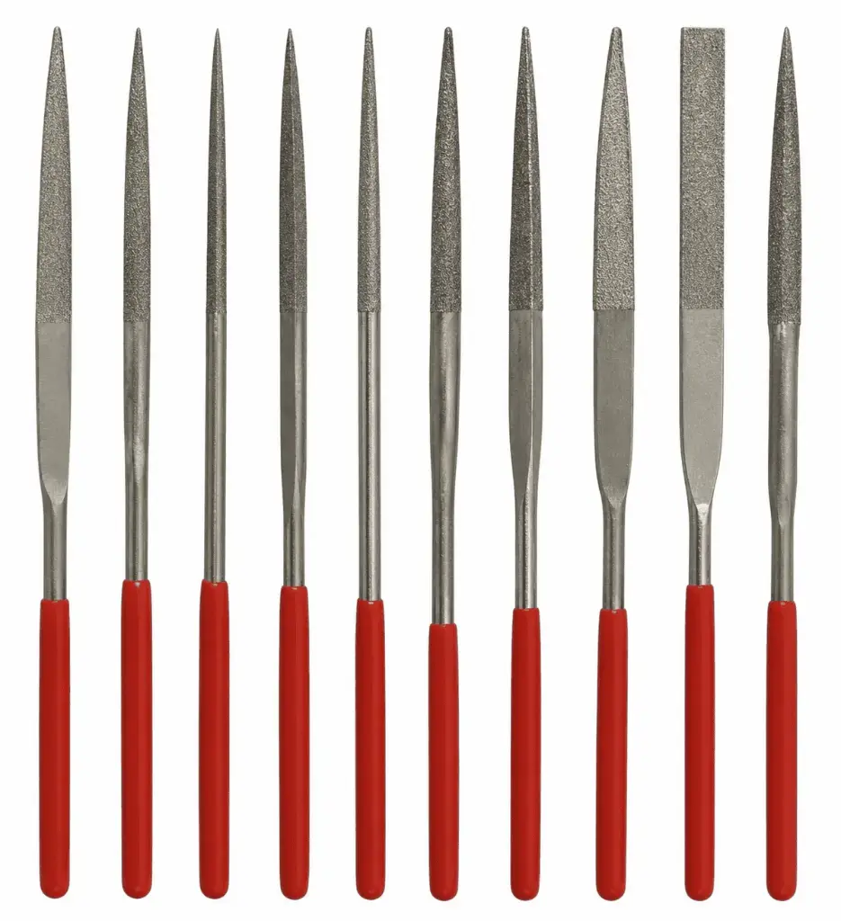 Diamond Needle File Set of 6. With PVC Grips 6 Y Cut 2 FIL-079