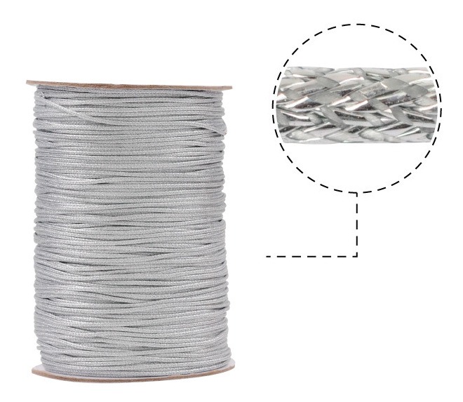 Cordon vibora 1mm plateado x Rollo 160m