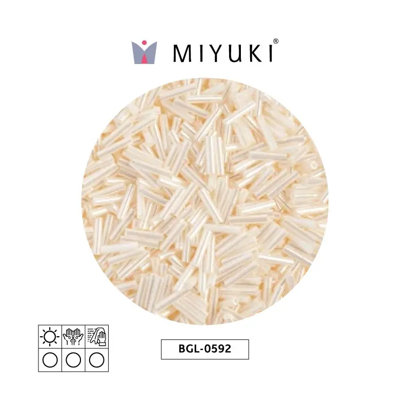 Miyuki bugle 6mm BGL0592 antique marfil perla Ceylon perlado x 250g