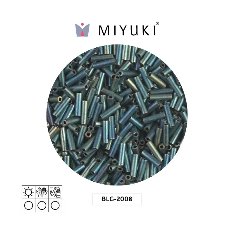 Miyuki bugle 6mm BGL2008 matte metallic patina AB x 250G