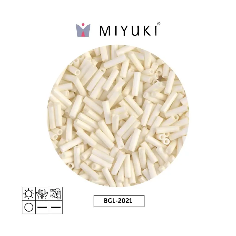 Miyuki bugle 6mm BGL2021 matte opaque cream x 250G