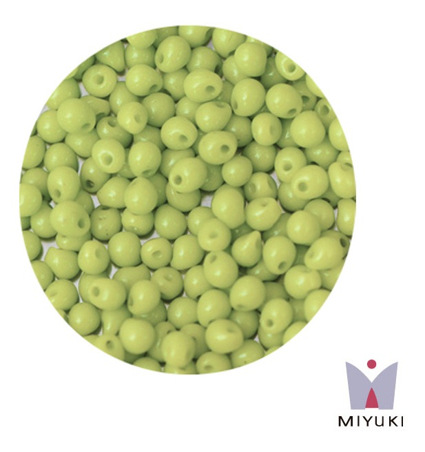 Miyuki drop beads 3.4mm DP0416 opaco verde chartreuse x 250g