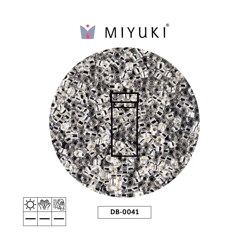 Miyuki delica 11/0 DB0041 silver lined crystal x 3g