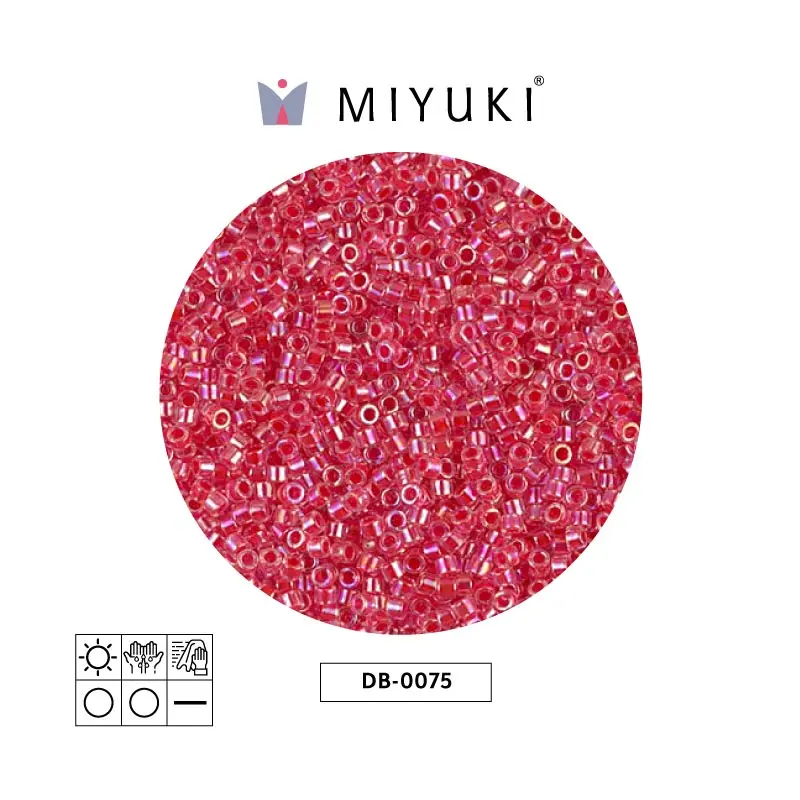 Miyuki delica 11/0 DB0075 dk coral crystal x 50g