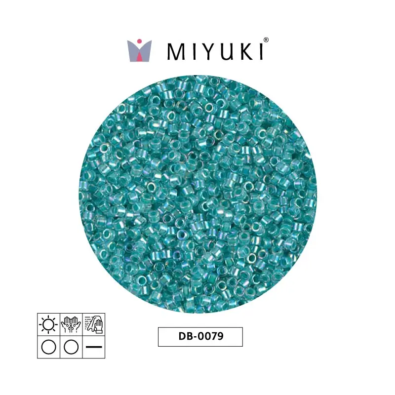 Miyuki delica 11/0 DB0079 forrado azul AB x 50gr