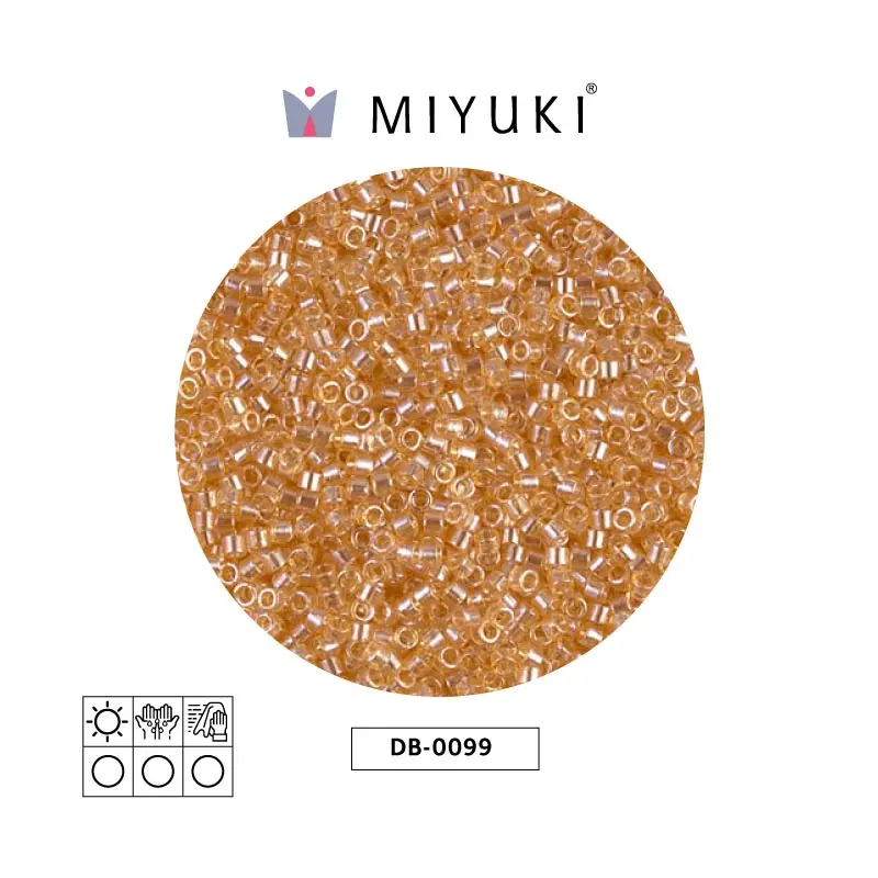 Miyuki delica 11/0 DB0099 transparent light topaz luster x 50g