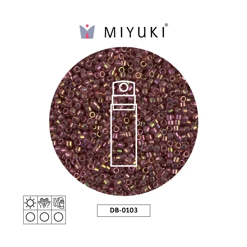 Miyuki delica 11/0 DB0103 tran goldluster AB x 10g