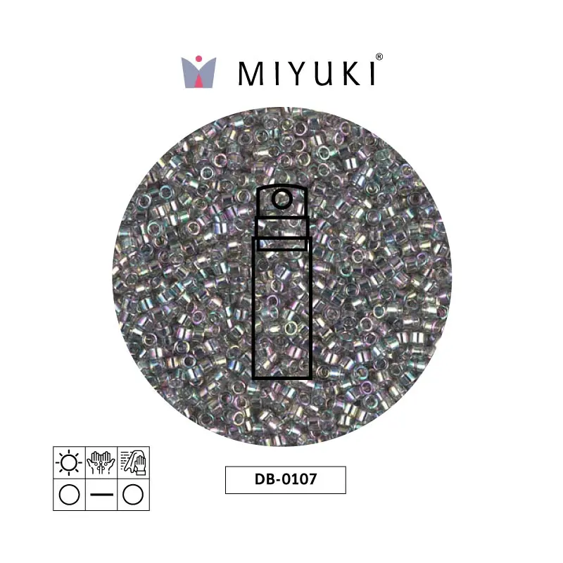 Miyuki delica 11/0 DB0107 tr goldlusterr gris x 10g