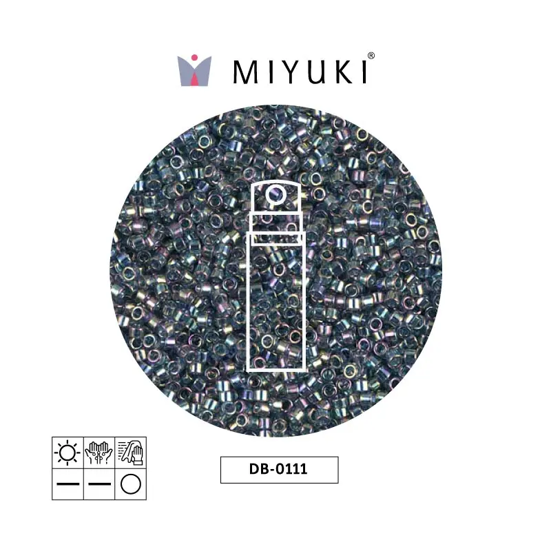 Miyuki delica 11/0 DB0111 tr bluegrey rainbo x 10g