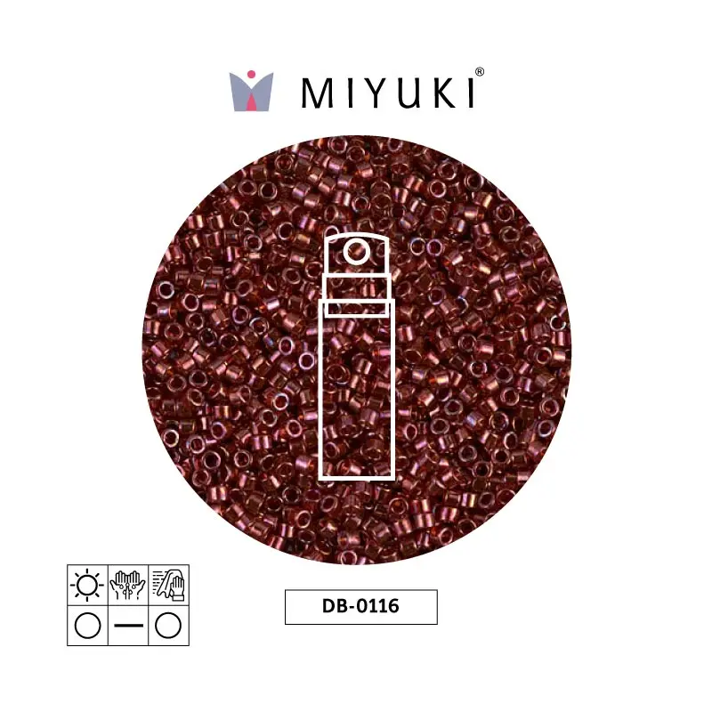 Miyuki delica 11/0 DB0116 rojo dorado lusterr x 10g