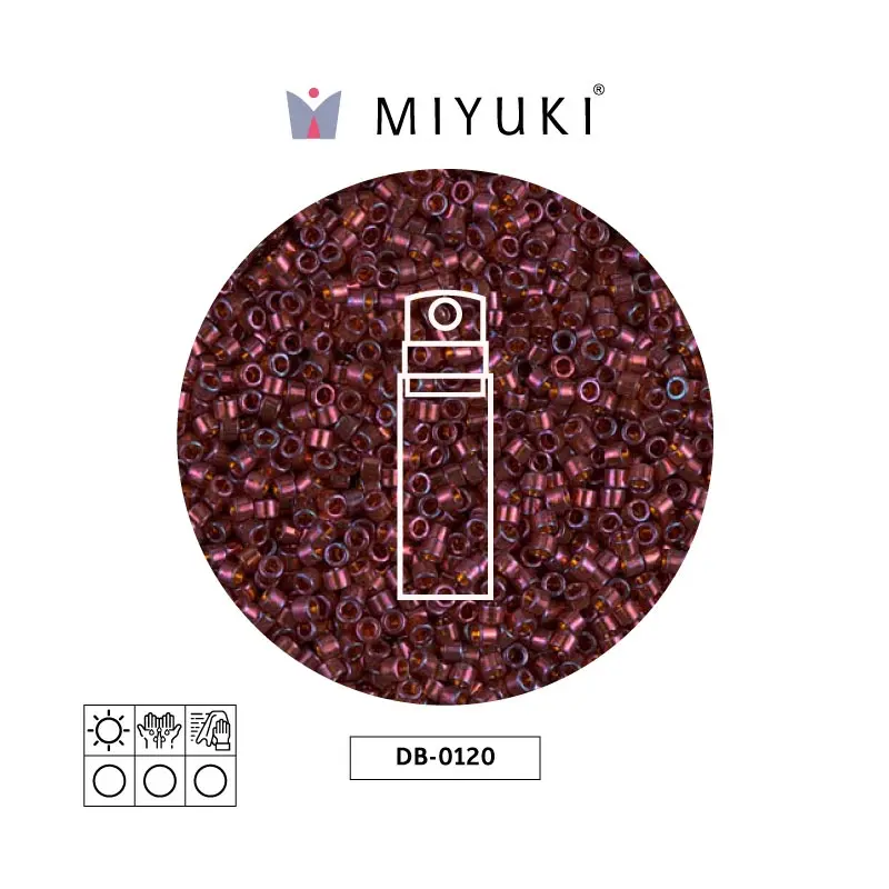 Miyuki delica 11/0 DB0120 dk top claretluste x 10g