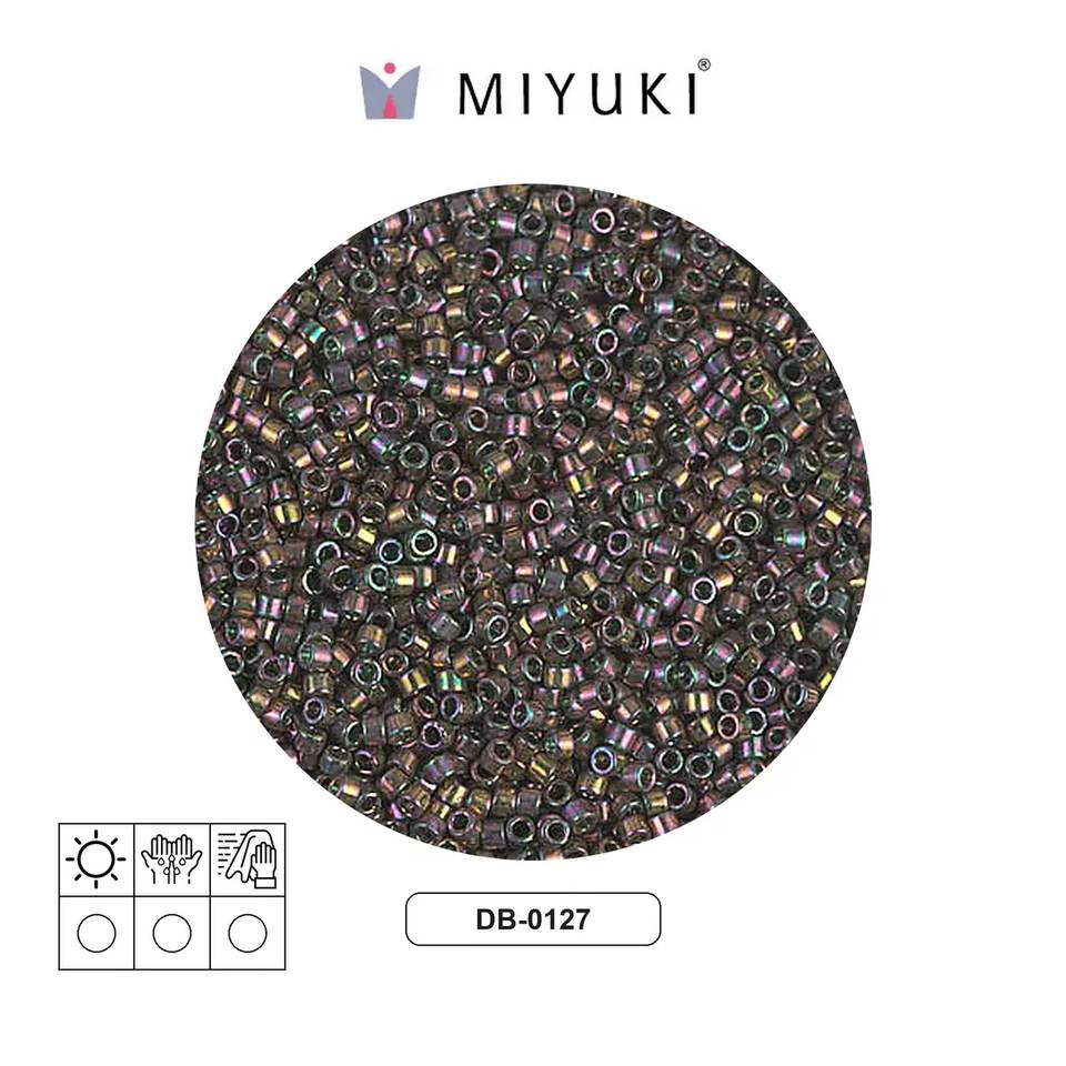 Miyuki delica 11/0 DB0127 tr verde goldlust x 250g