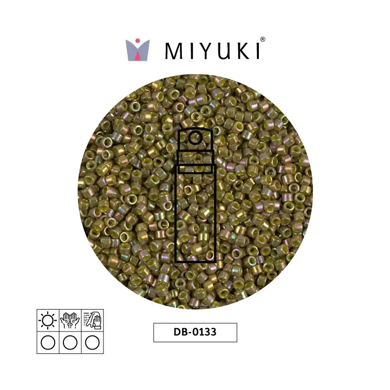 Miyuki delica 11/0 DB0133 op gold olive lust x 10g