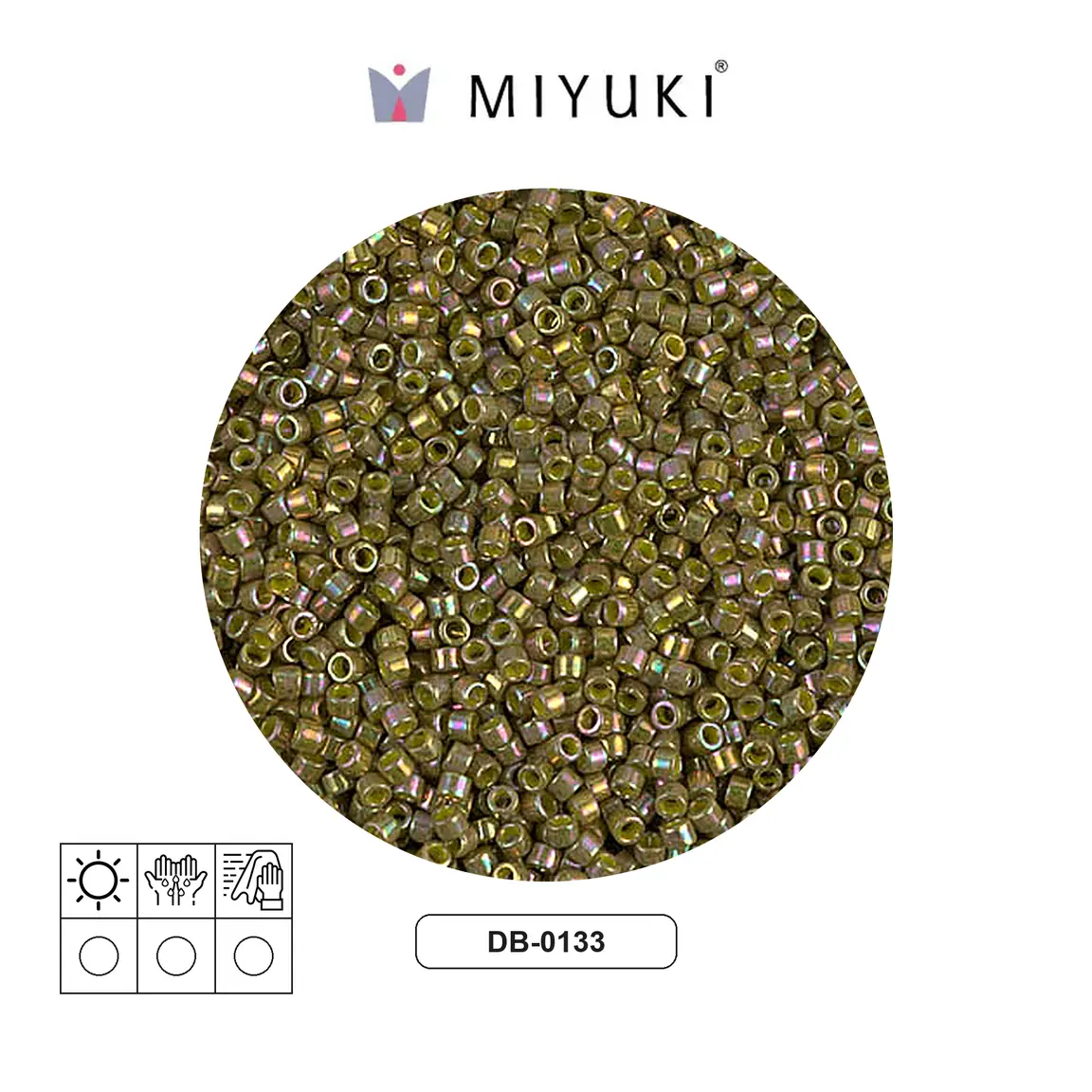 Miyuki delica 11/0 DB0133 op gold olive lust x 50g
