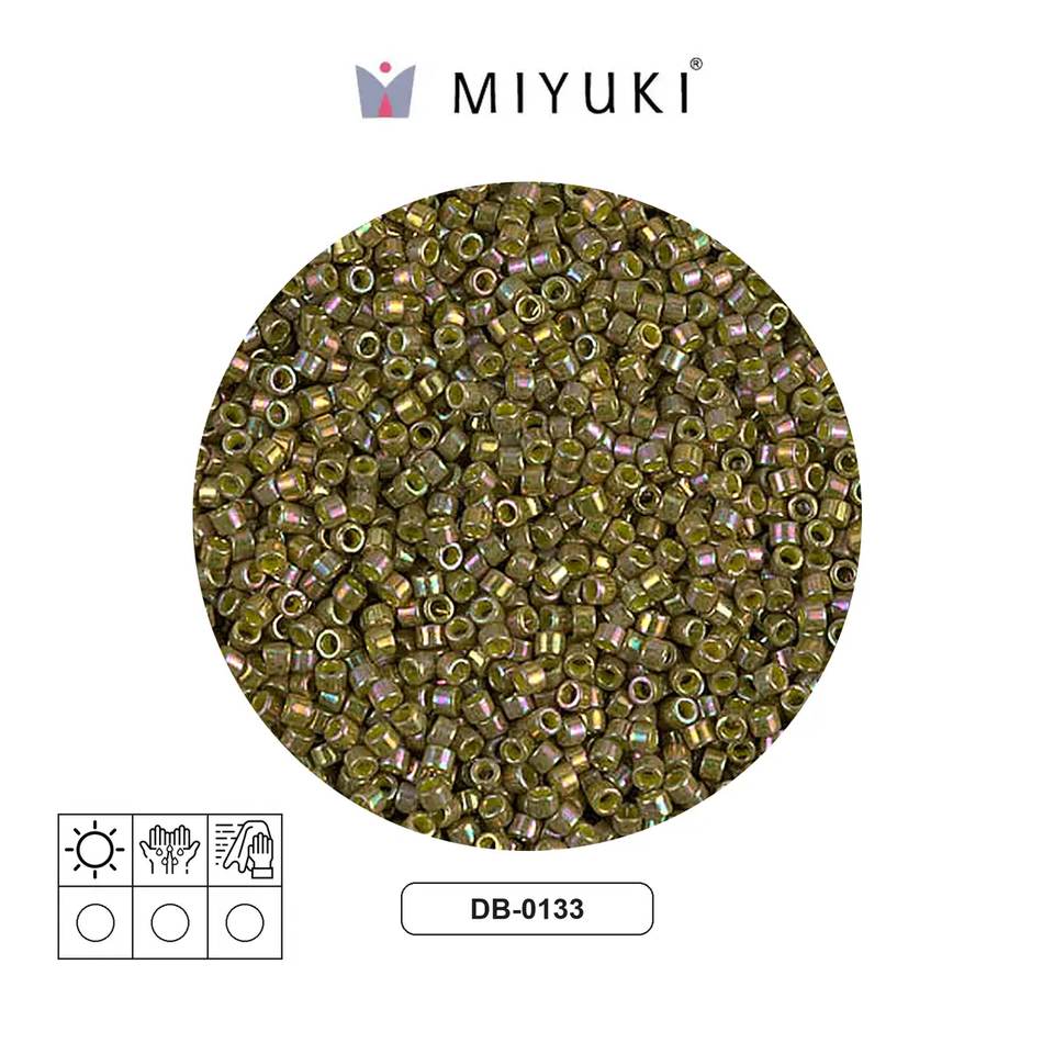 Miyuki delica 11/0 DB0133 opaco dorado verde oliva lusterr x 50g