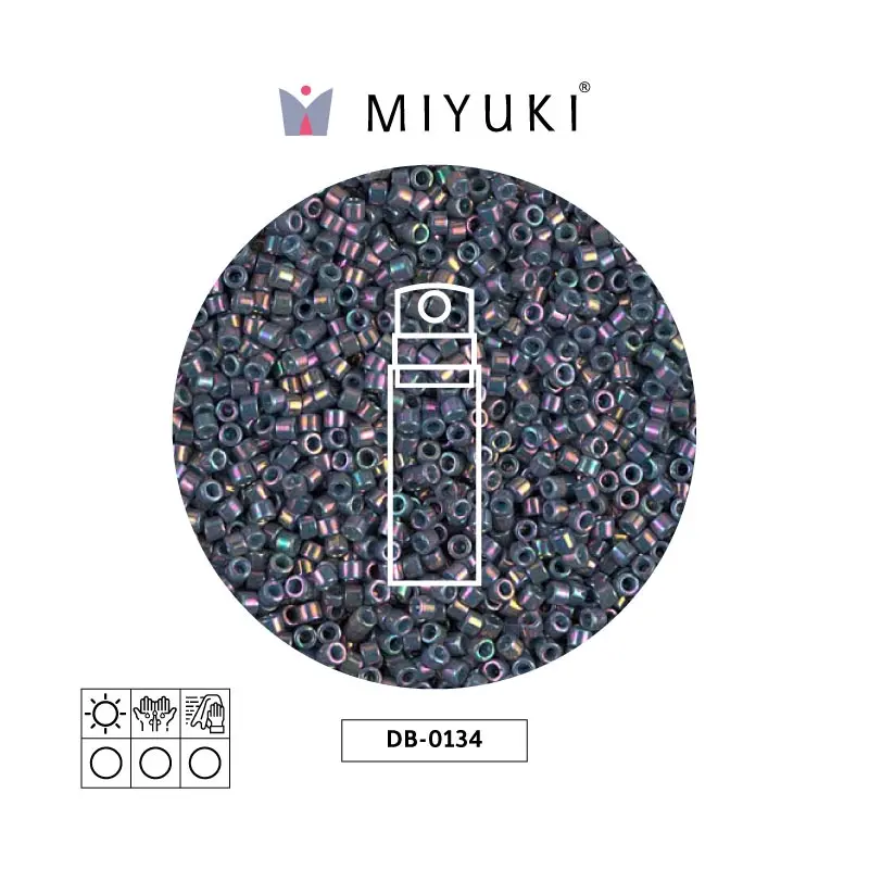 Miyuki delica 11/0 DB0134 opaco morado gris arcoíris lusterr x 10g