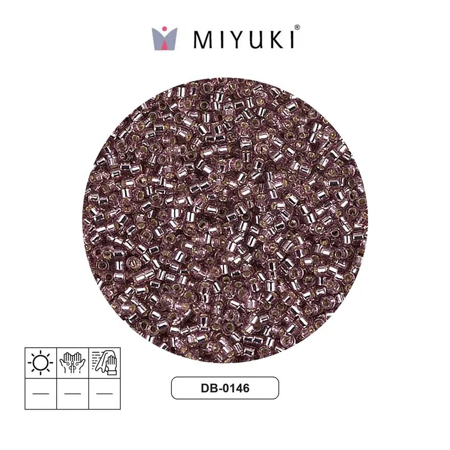 Miyuki delica 11/0 DB0146 plateado smoky ameth x 50g