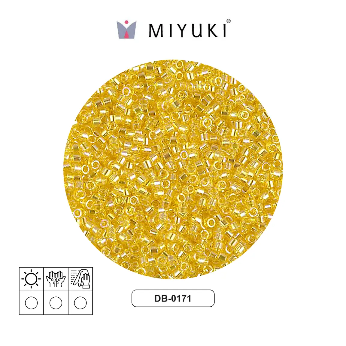 Miyuki delica 11/0 DB0171 transp yellow AB x 50g
