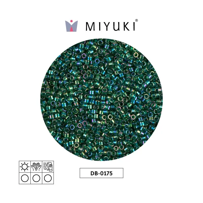 Miyuki delica 11/0 DB0175 transparent emerald AB x 50g