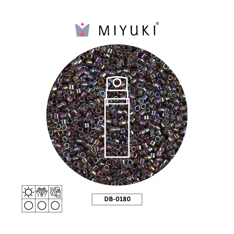 Miyuki delica 11/0 DB0180 transp bronze AB x 10g
