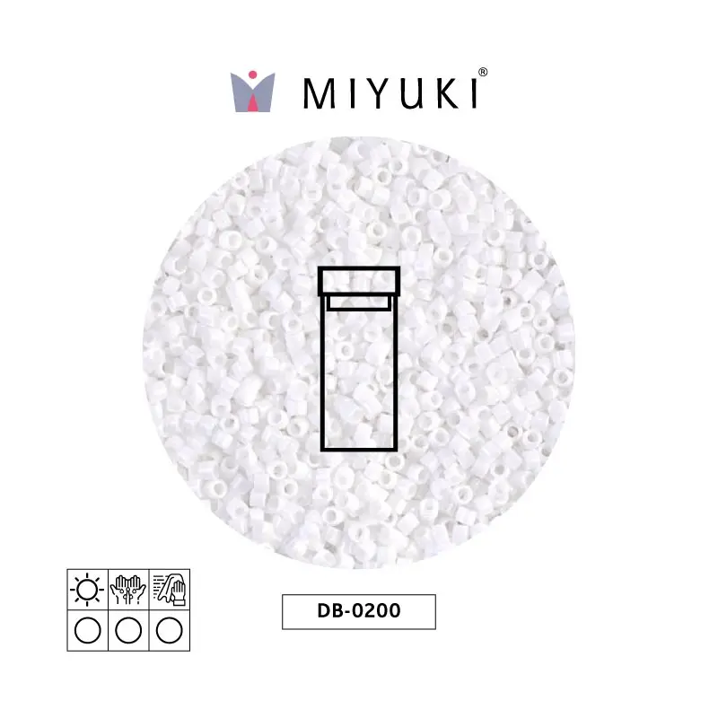 Miyuki delica 11/0 DB0200 opaque chalk white x 3g