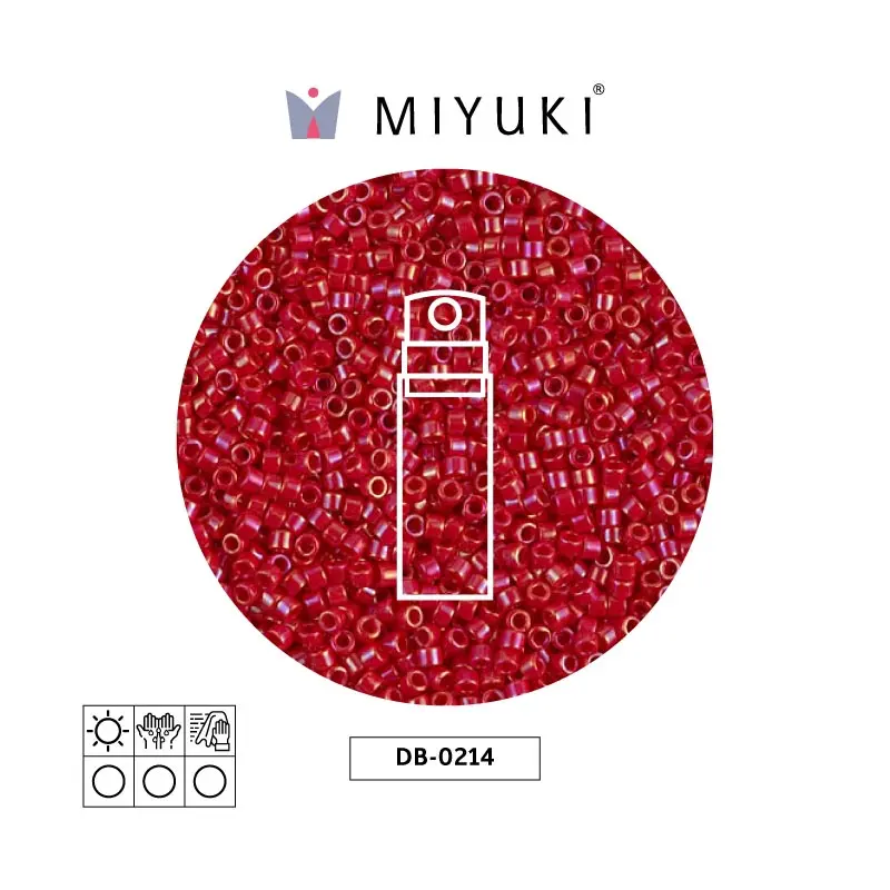 Miyuki delica 11/0 DB0214 red luster opaque x 10g