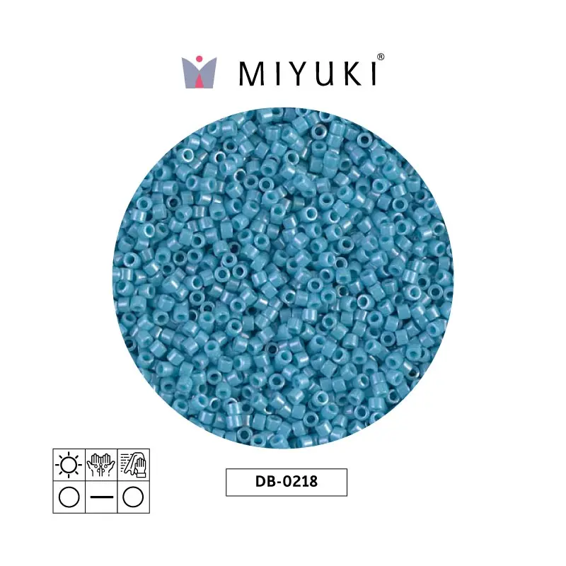 Miyuki delica 11/0 DB0218 opaco medium azul turquesa azul lusterr x 50g