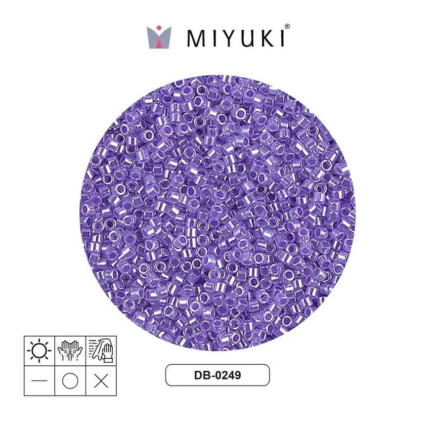 Miyuki delica 11/0 DB0249 morado Ceylon perlado x 50g