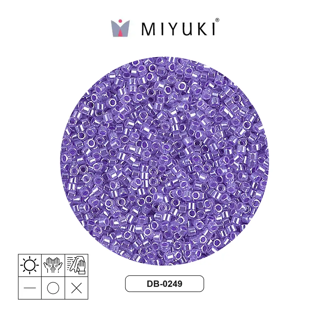 Miyuki delica 11/0 DB0249 purple ceylon x 50g