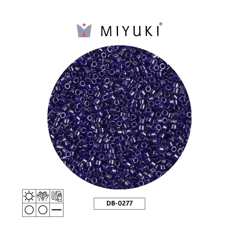 Miyuki delica 11/0 DB0277 transparent cobalt luster x 50g