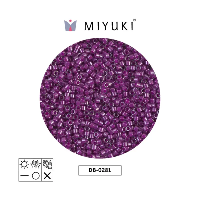 Miyuki delica 11/0 DB0281 fucsia forrado cristal lusterr x 50g