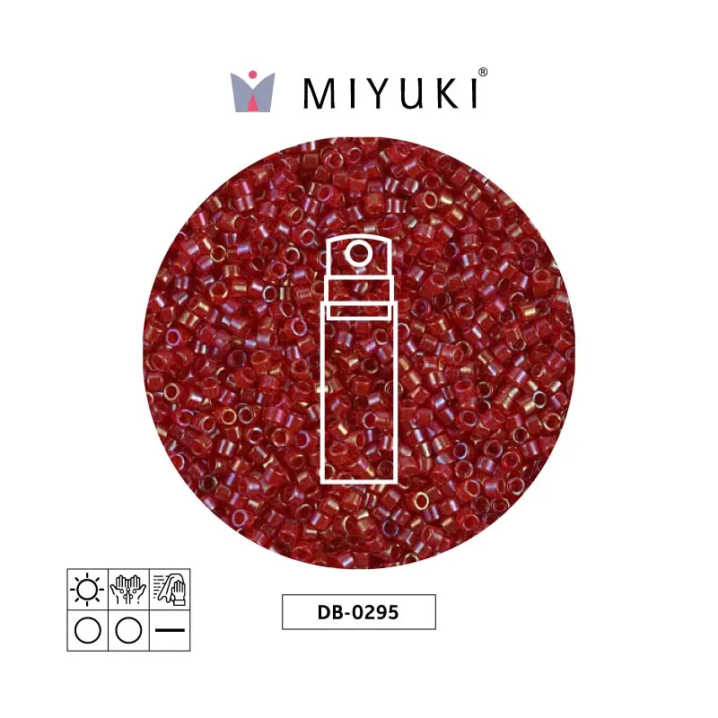 Miyuki delica 11/0 DB0295 lined red AB x 10g