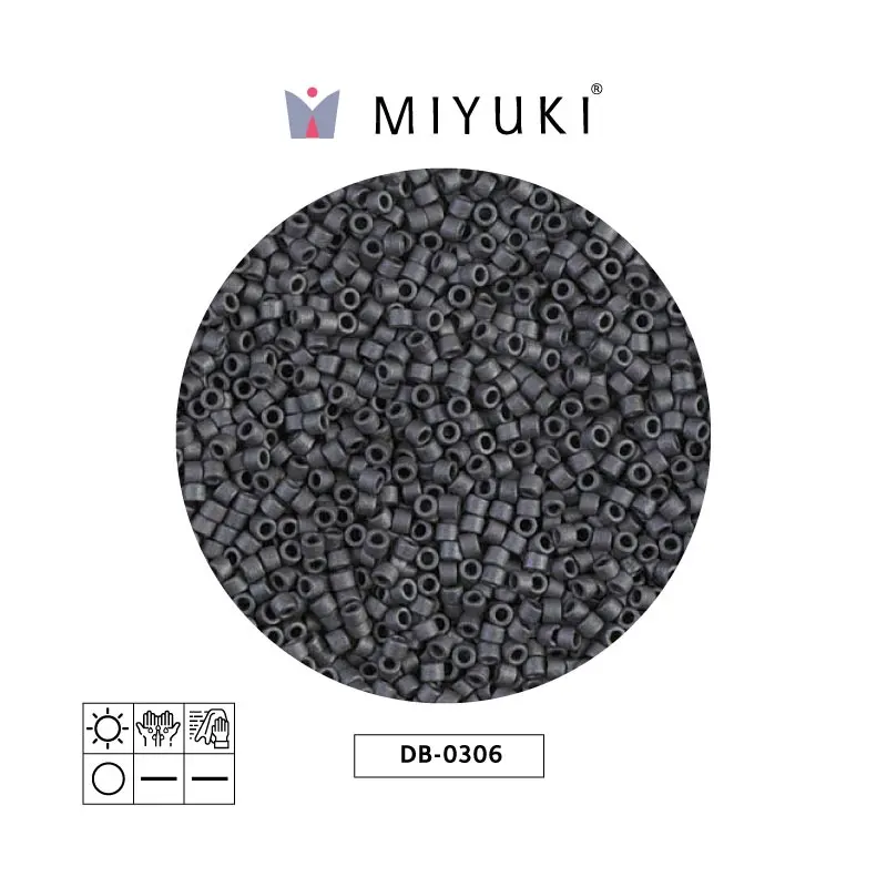 Miyuki delica 11/0 DB0306 mate metalizado slate x 50g