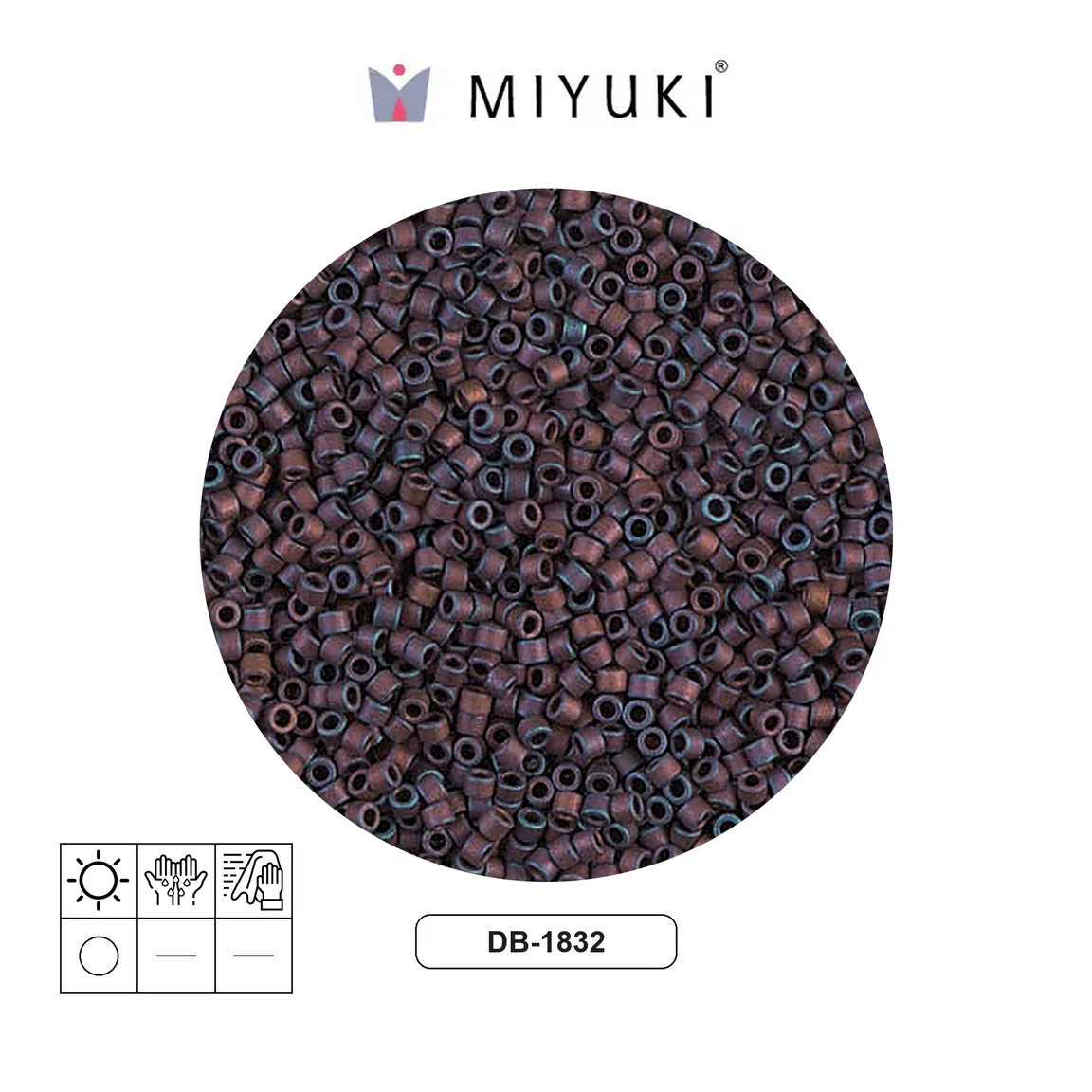 Miyuki delica 11/0 DB0312 matte metal coppe x 250g