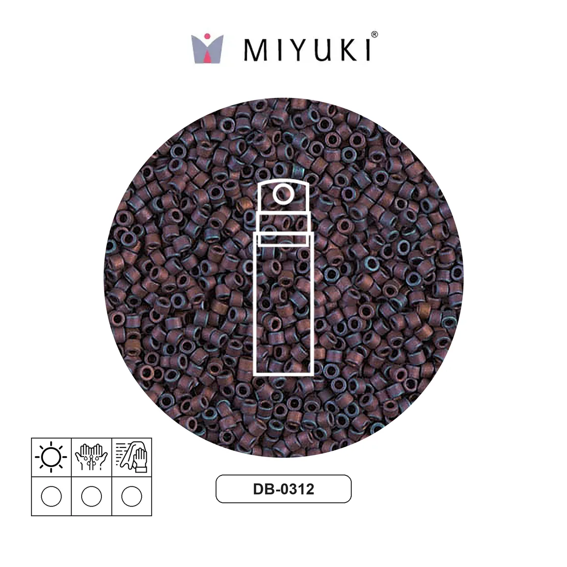 Miyuki delica 11/0 DB0312 matte metal copper x 10g