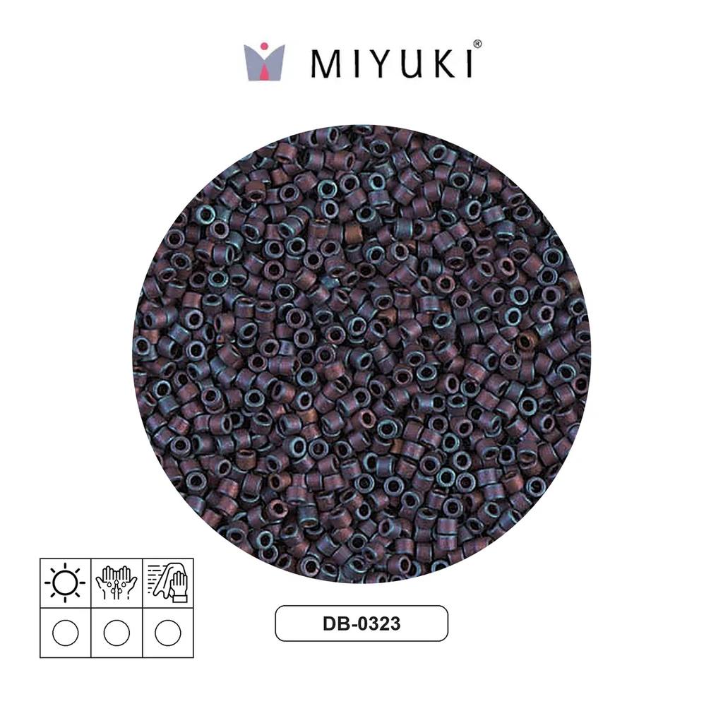 Miyuki delica 11/0 DB0323 mat meta purpl AB x 250g