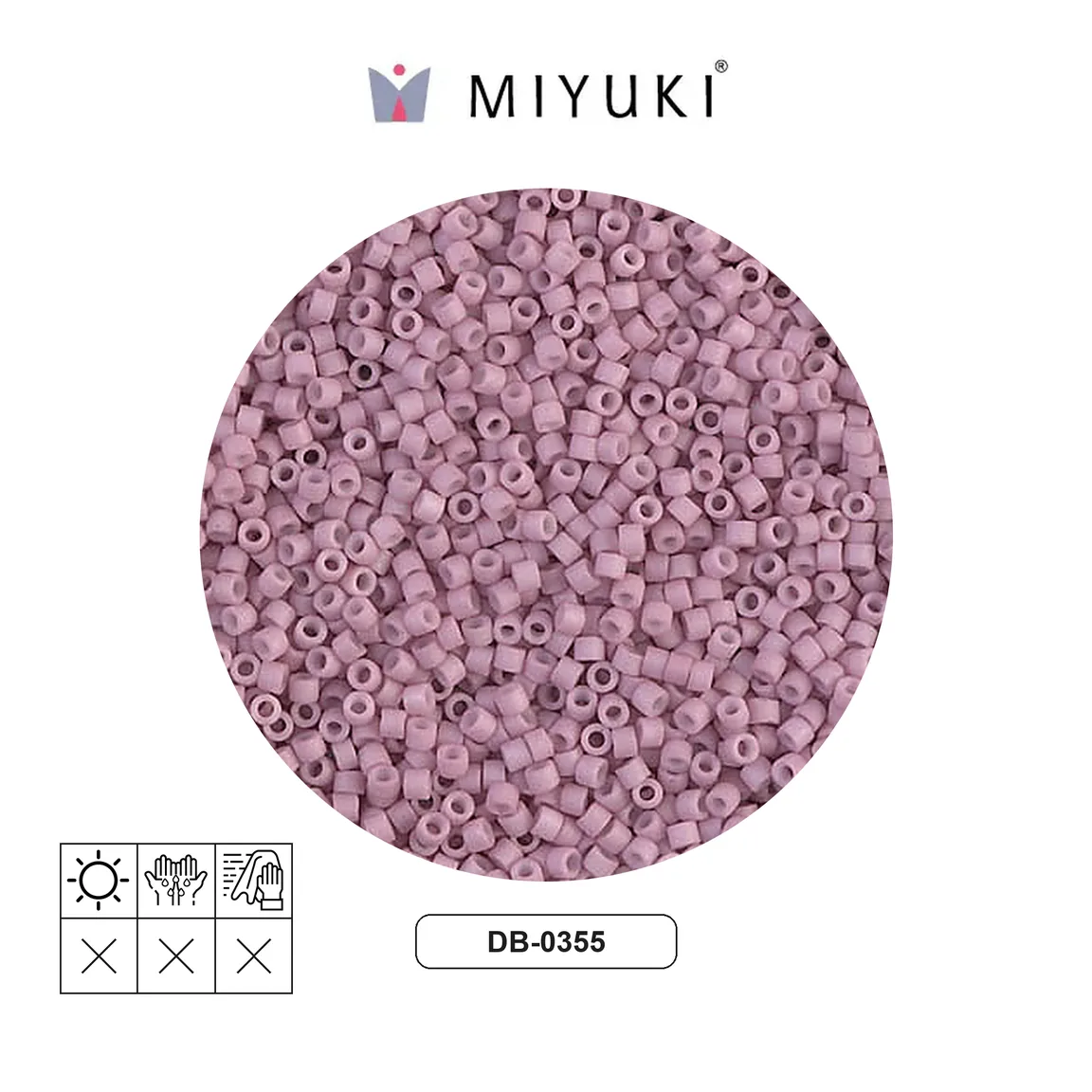 Miyuki delica 11/0 DB0355 matte opaque dusty orchid x 50g