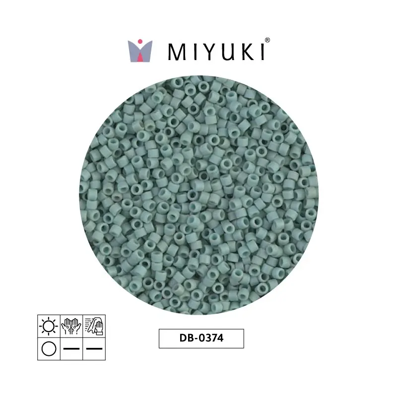 Miyuki delica 11/0 DB0374 mat metalizado seafoam x 50g