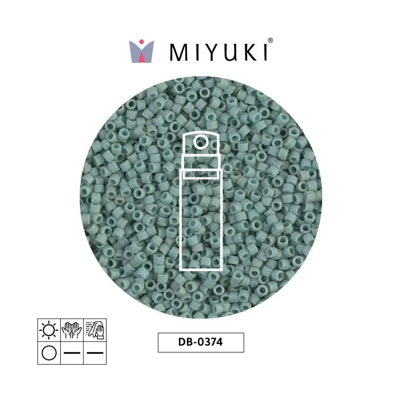 Miyuki delica 11/0 DB0374 matt metal seafoam x 10g