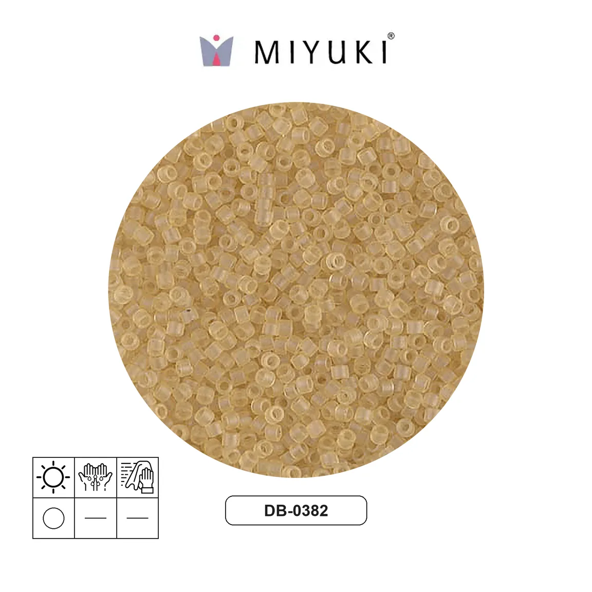 Miyuki delica 11/0 DB0382 mat tran pal topaz x 50gr