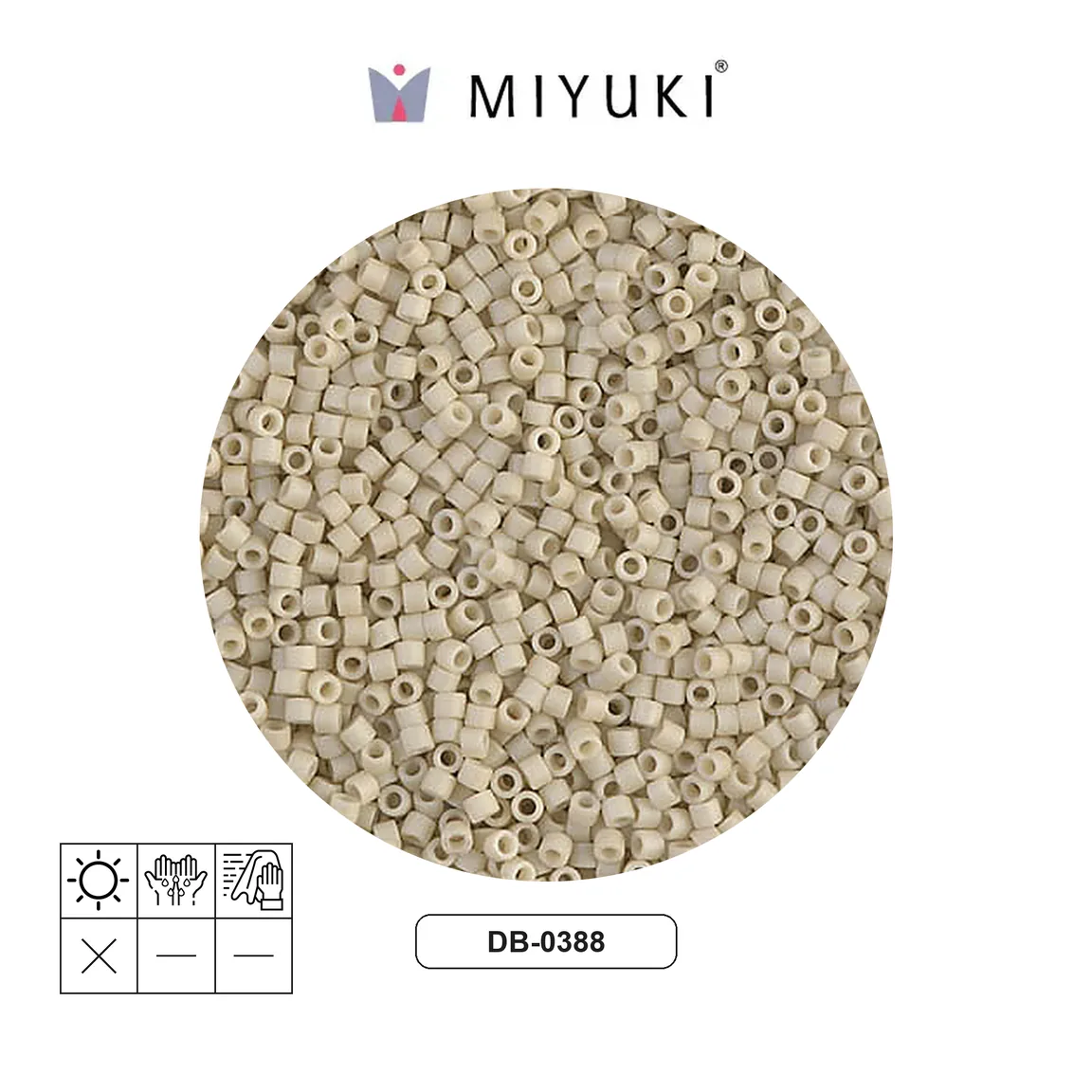 Miyuki delica 11/0 DB0388 hueso mate x 250g