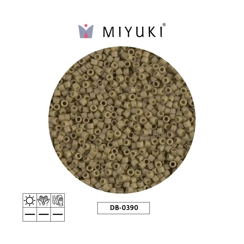 Miyuki delica 11/0 DB0390 opaco verde tea satinado x 50g