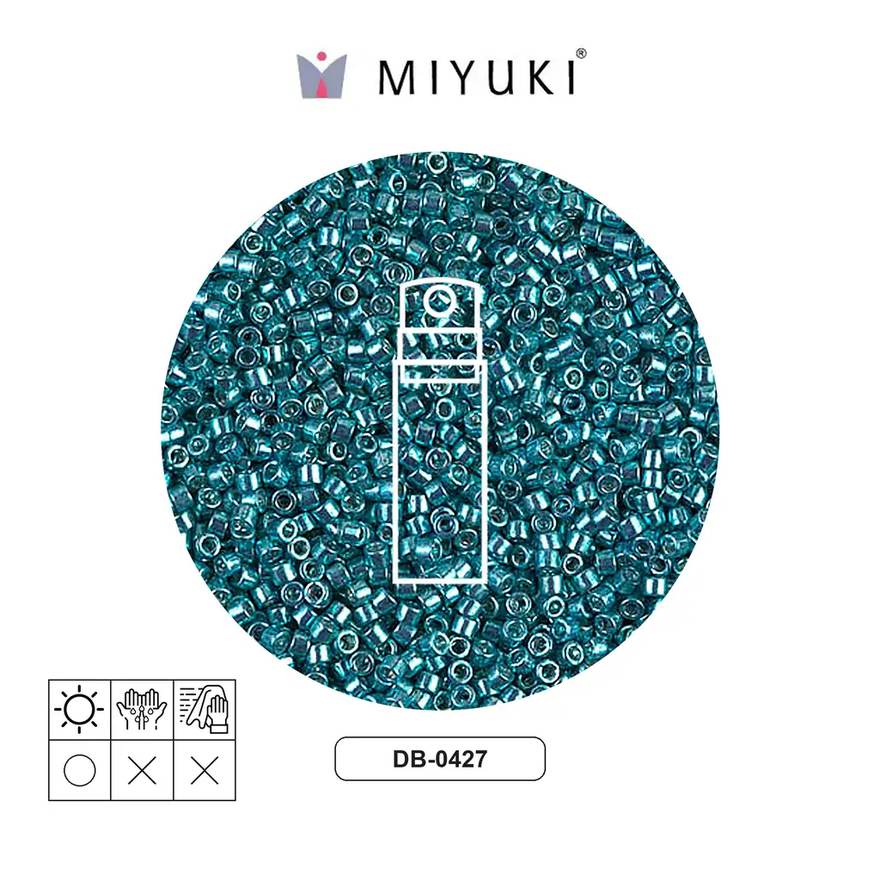 Miyuki delica 11/0 DB0427 galvanizado oscuro azul x 10g