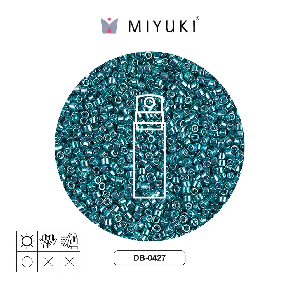 Miyuki delica 11/0 DB0427 galvanized dark aqua x 10g