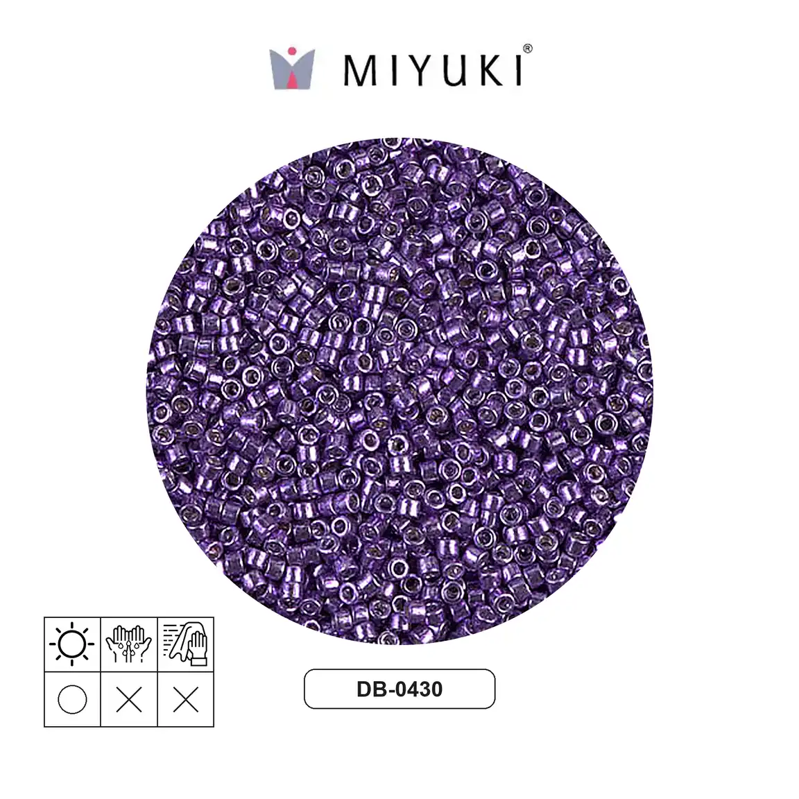 Miyuki delica 11/0 DB0430 metallic purple x 250g